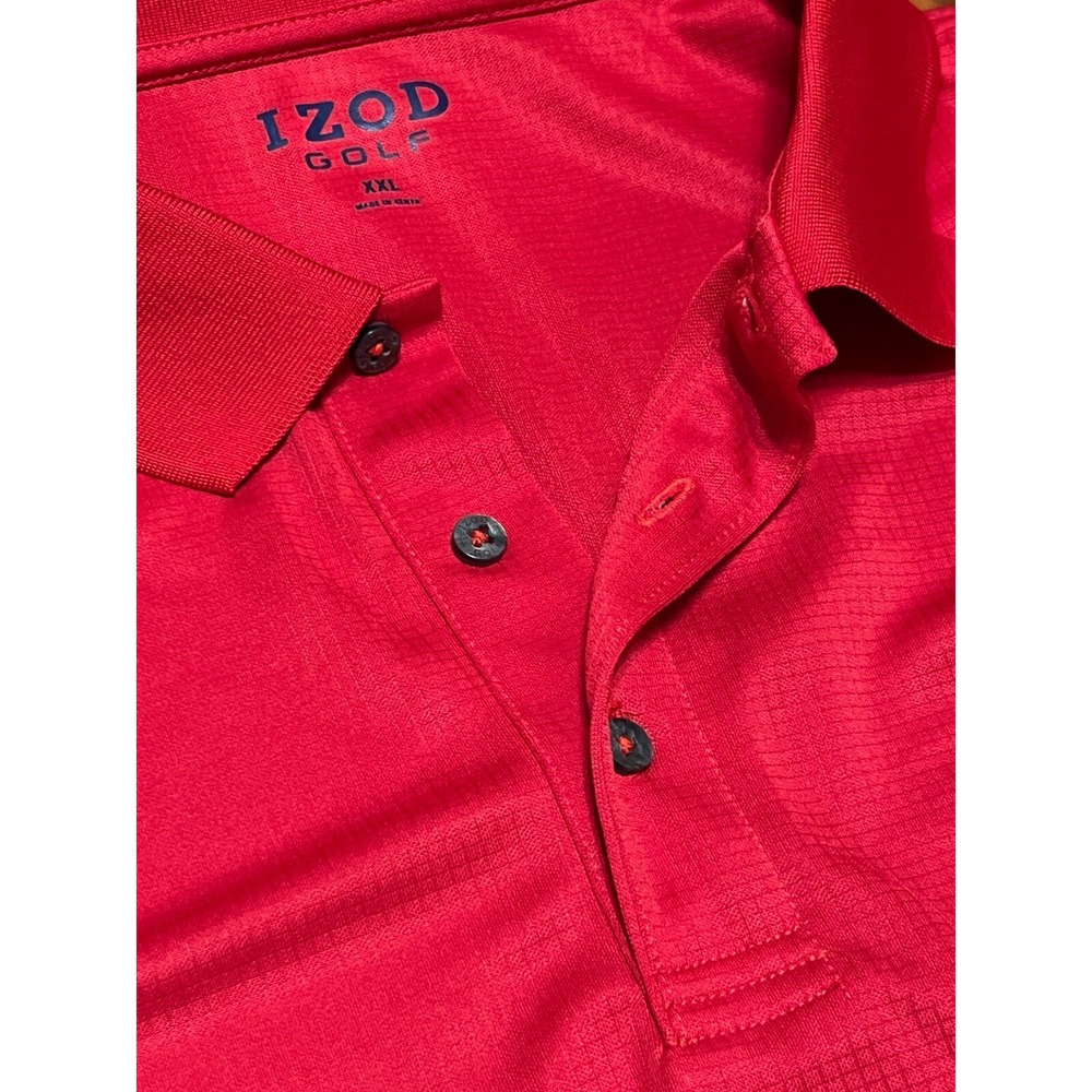 Izod Golf Men's Red Polo‎ Collar Shirt Size XXL - Picture 3 of 5
